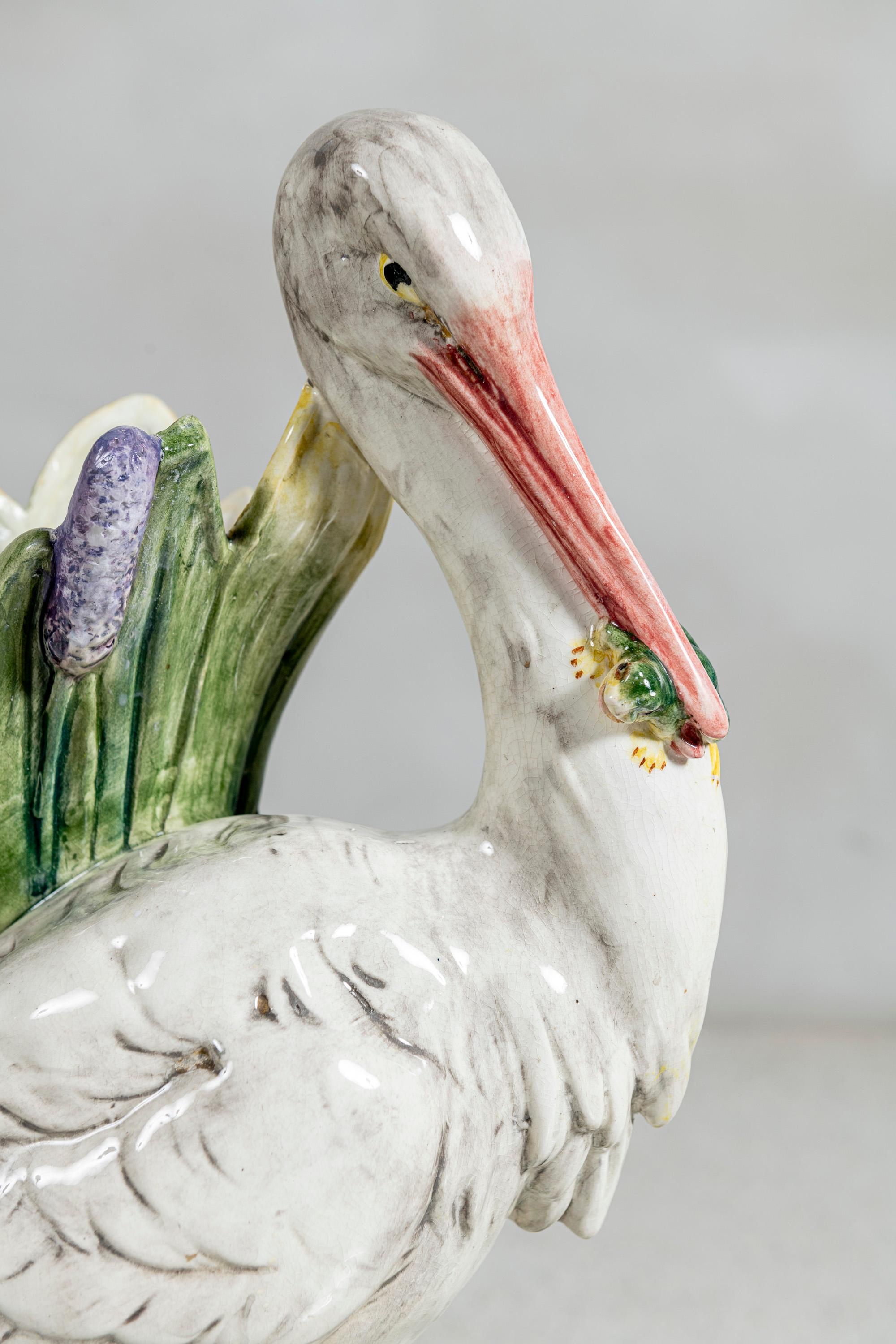 Pair of Glazed Ceramic Flower Vases by Delphine Massier, France, circa 1890. For Sale 1