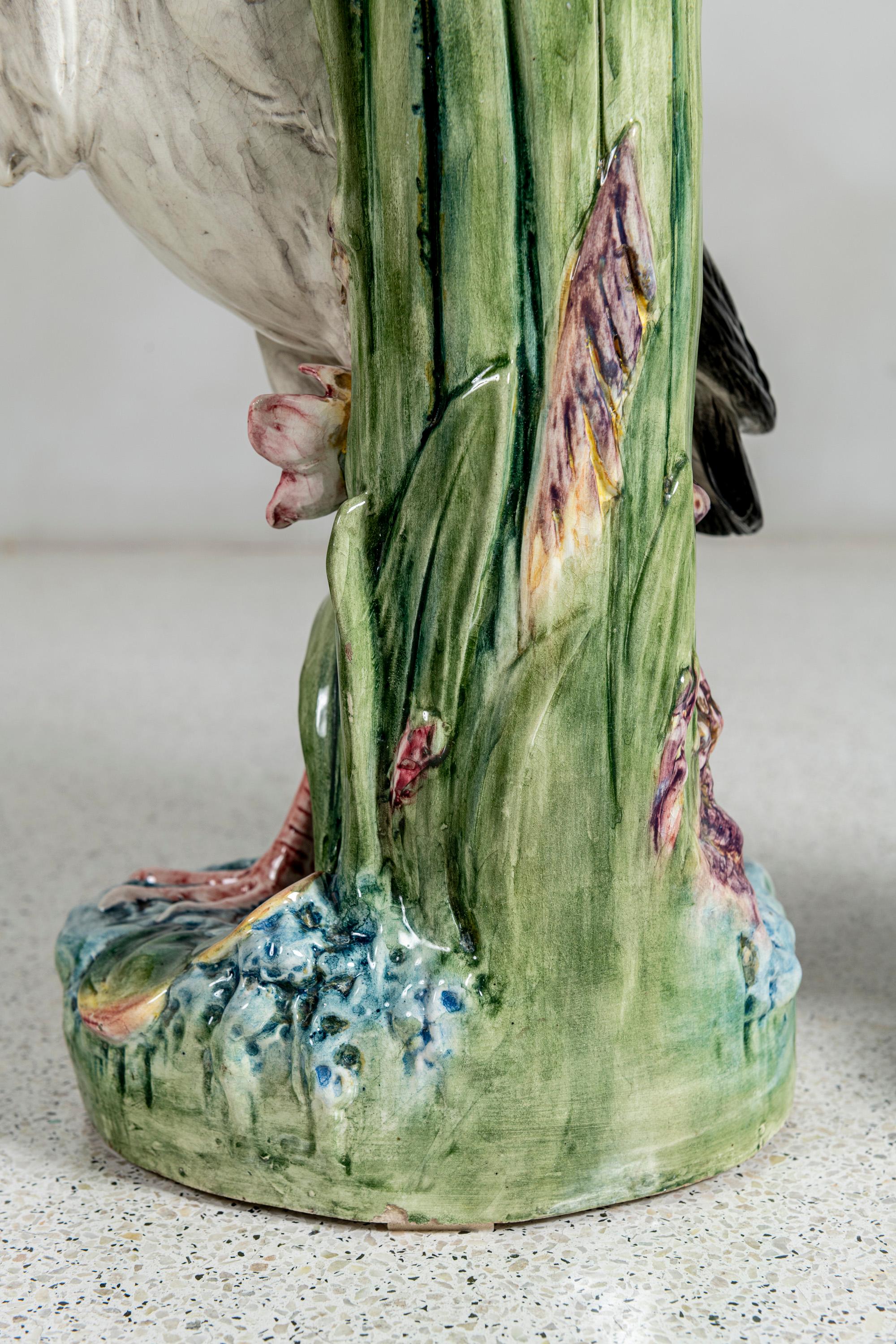 Pair of Glazed Ceramic Flower Vases by Delphine Massier, France, circa 1890. For Sale 4