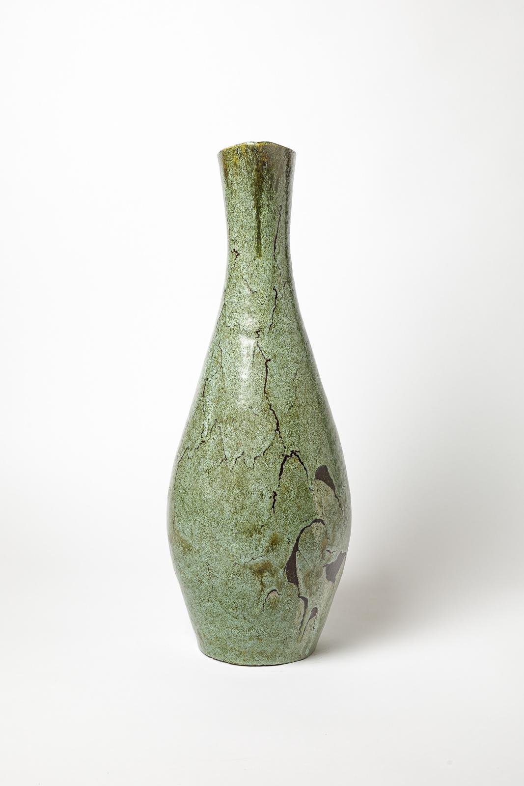 Paire de pichets en céramique émaillée d'Accolay, vers 1960-1970. en vente 4