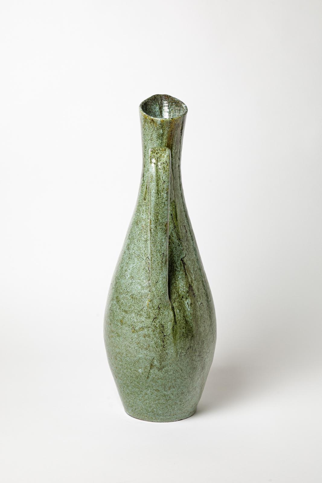 Paire de pichets en céramique émaillée d'Accolay, vers 1960-1970. en vente 2