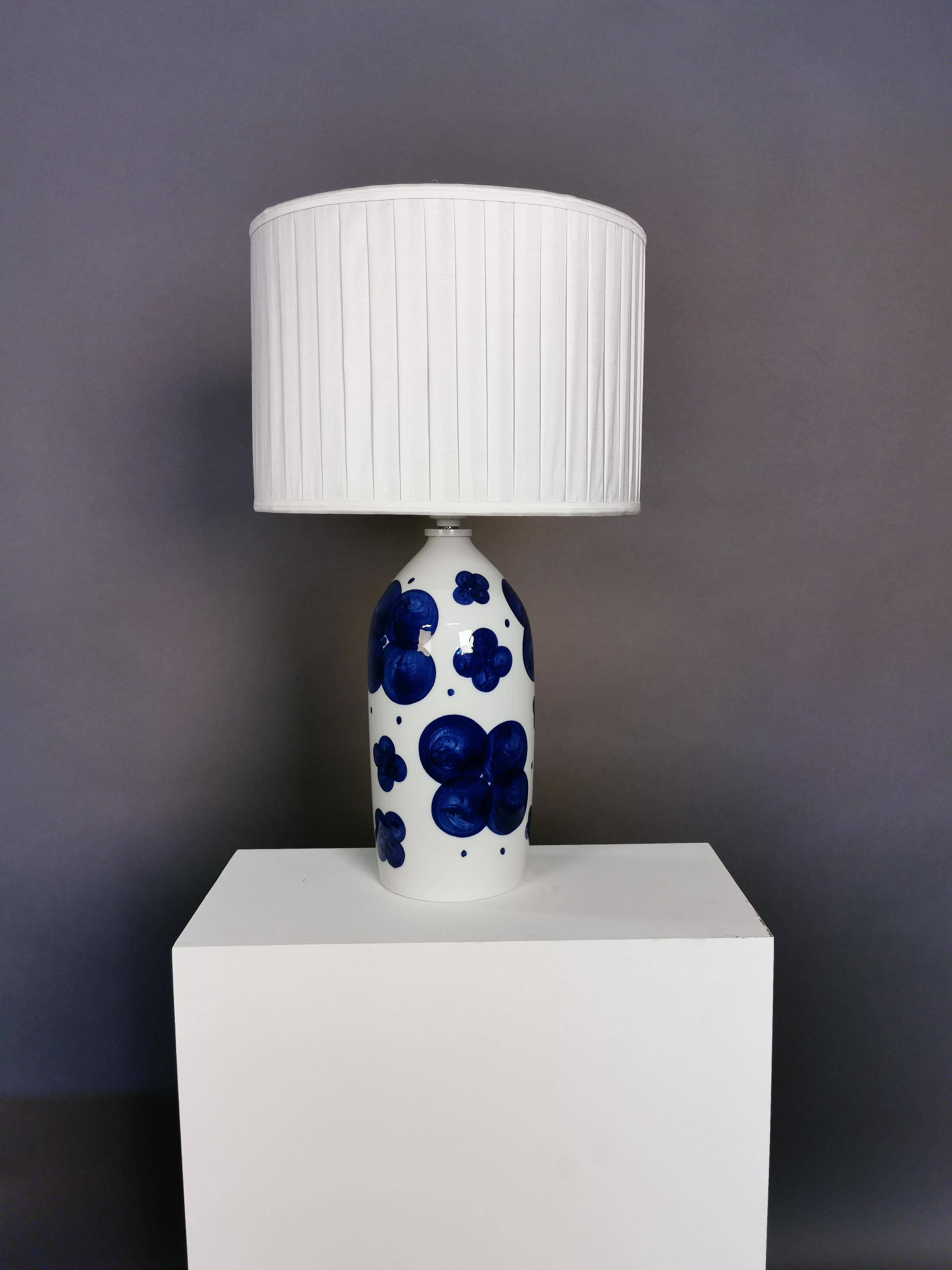 Pair of Glazed Ceramic Table Lamps by Sylvia Leuchovius, Sweden, 1960s 4