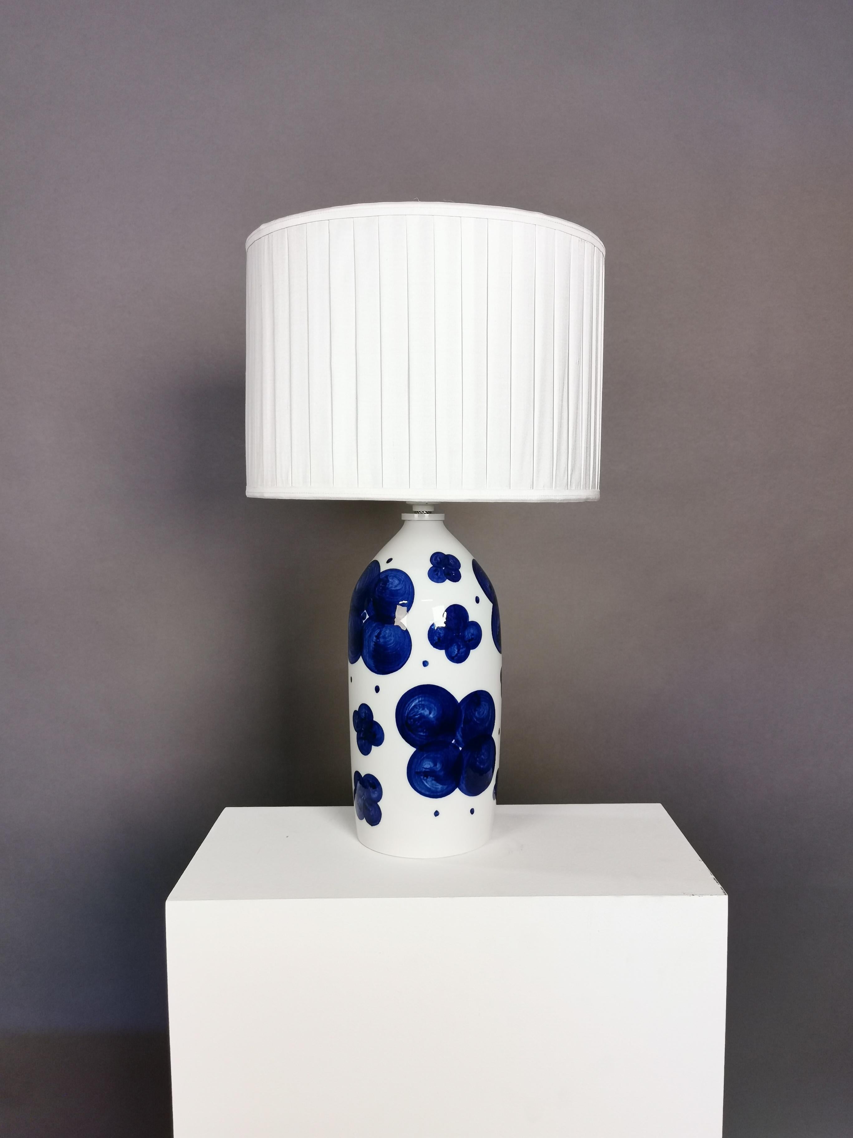 Pair of Glazed Ceramic Table Lamps by Sylvia Leuchovius, Sweden, 1960s 5