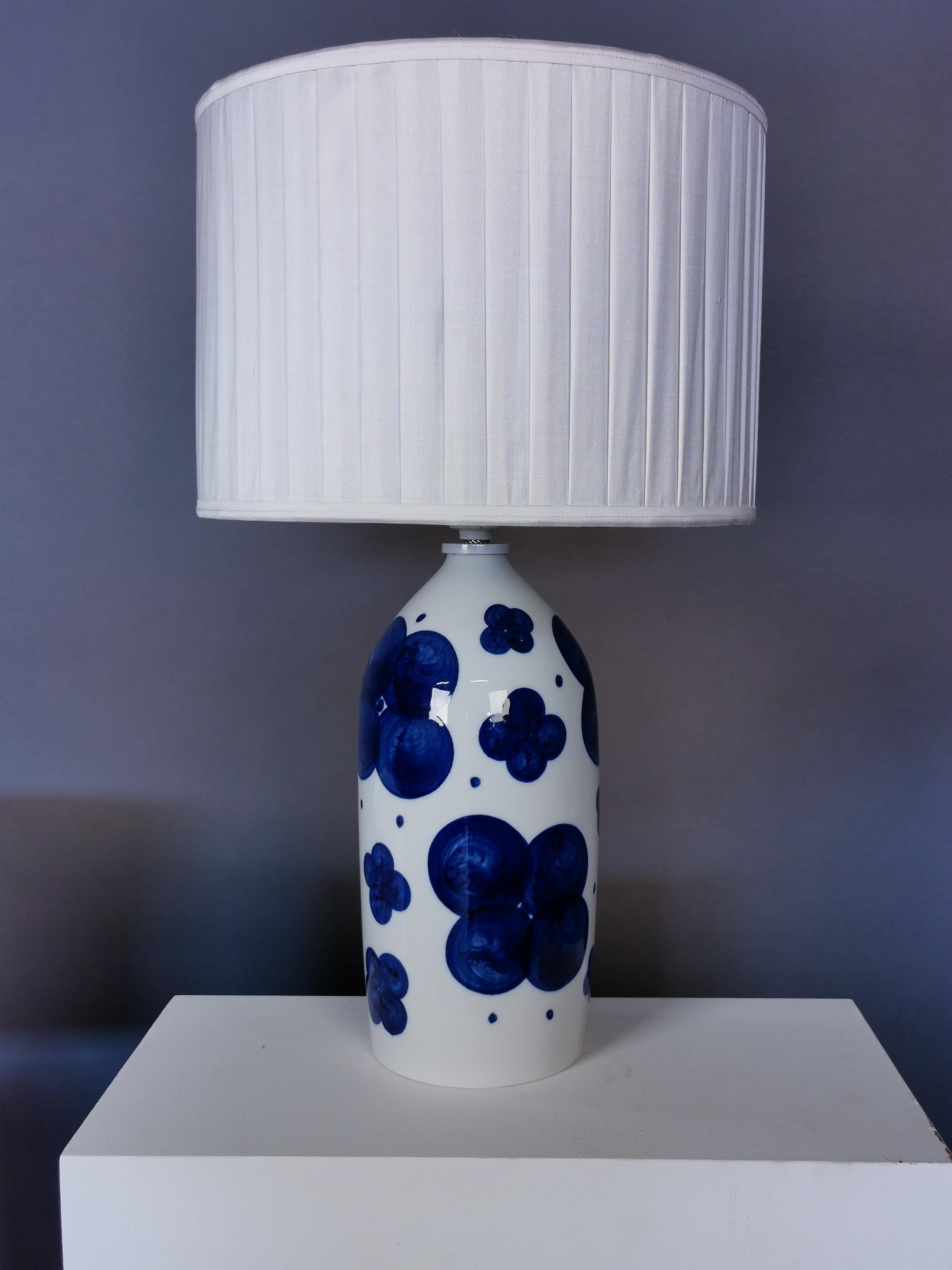 Pair of Glazed Ceramic Table Lamps by Sylvia Leuchovius, Sweden, 1960s 3