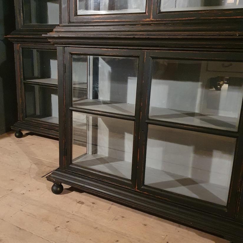 Dutch Pair of Glazed Display Cabinets