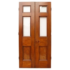 Pair of Glazed Mahogany Doors in Georgian Style