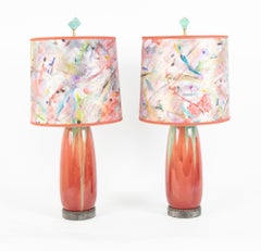 Paire de lampes en poterie de grès émaillé par Pierre-Adrien Dalpayrat & Louis Katona