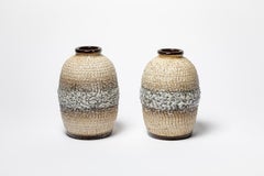 Pair of glazed stoneware vase attributed to Louis Dage, circa 1930.
