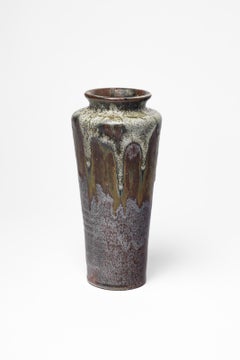 Pair of glazed stoneware vases by Eugène Lion, circa 1920