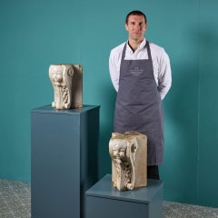 Pair of Glazed Terracotta Victorian Corbels