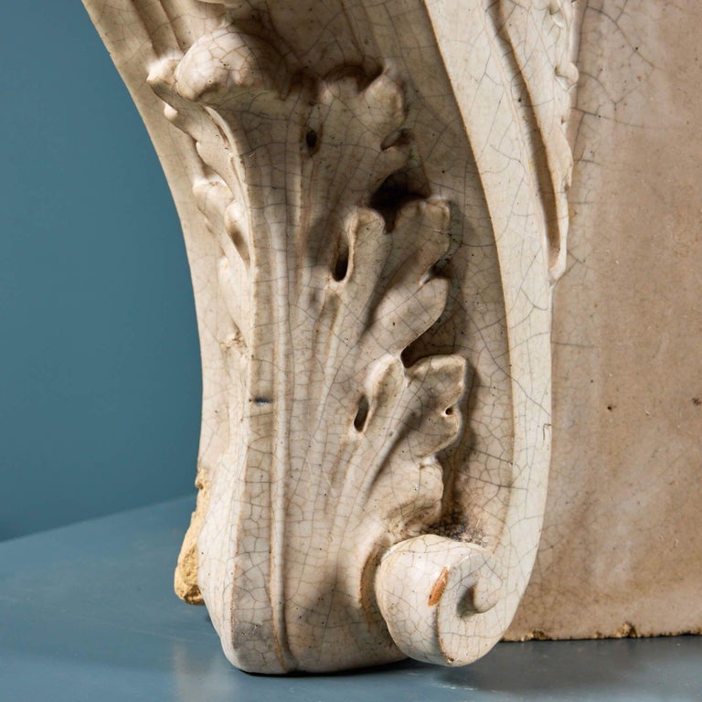Pair of Glazed Terracotta Victorian Corbels For Sale at 1stDibs