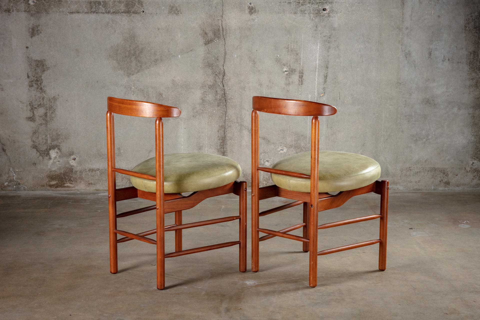 Pair of Glenn of California dining chairs designed by Greta Grossman.