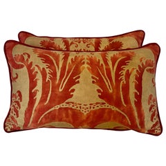 Pair of Glicine Patterned Fortuny Pillows