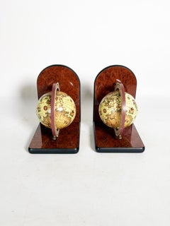 Pair of globe-shaped bookends, France, 1970