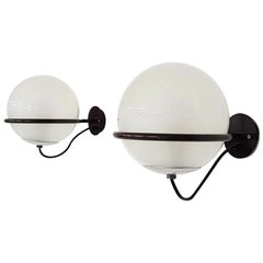 Vintage Pair of Globe Wall Lights Model 238/1 by Gino Sarfatti for Arteluce, Italy, 1959