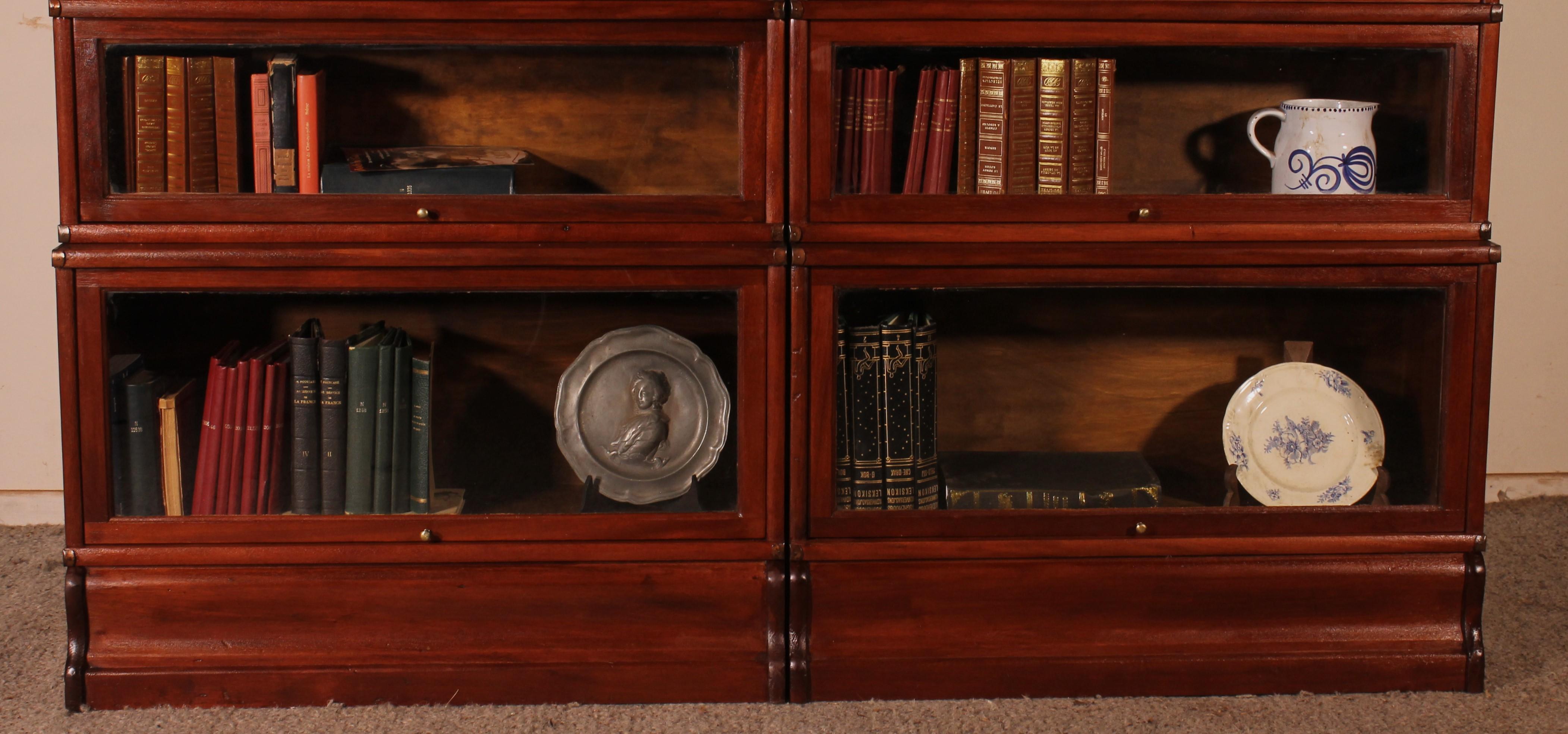 British Pair of Globe Wernicke Bookcases in Mahogany, 19th Century For Sale