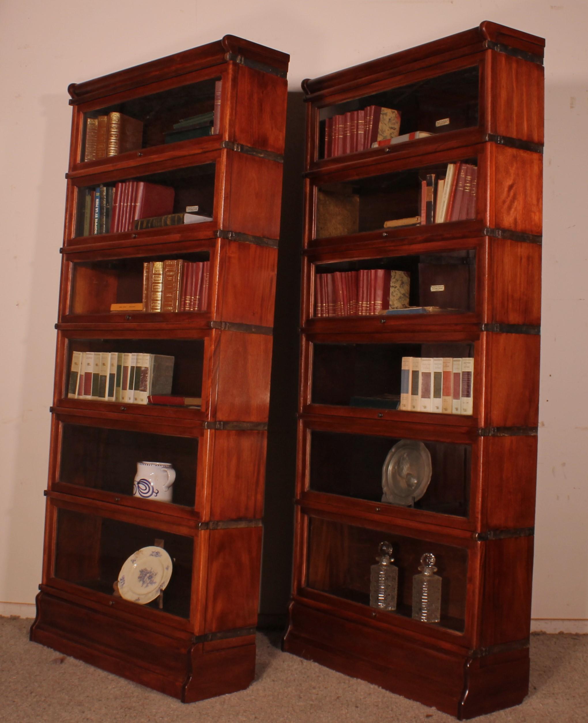 Pair of Globe Wernicke Bookcases in Mahogany 4