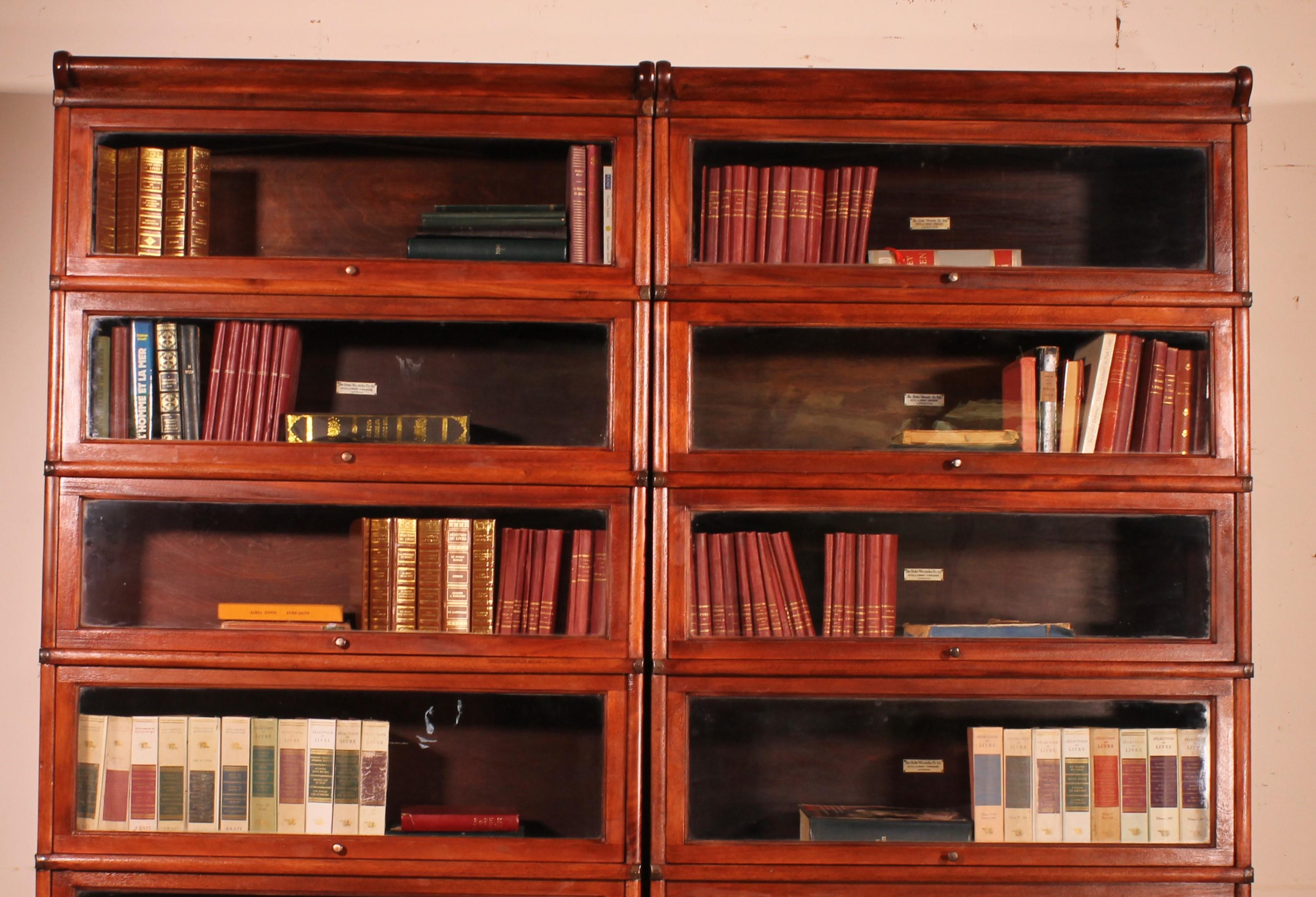 Pair of Globe Wernicke Bookcases in Mahogany For Sale at 1stDibs