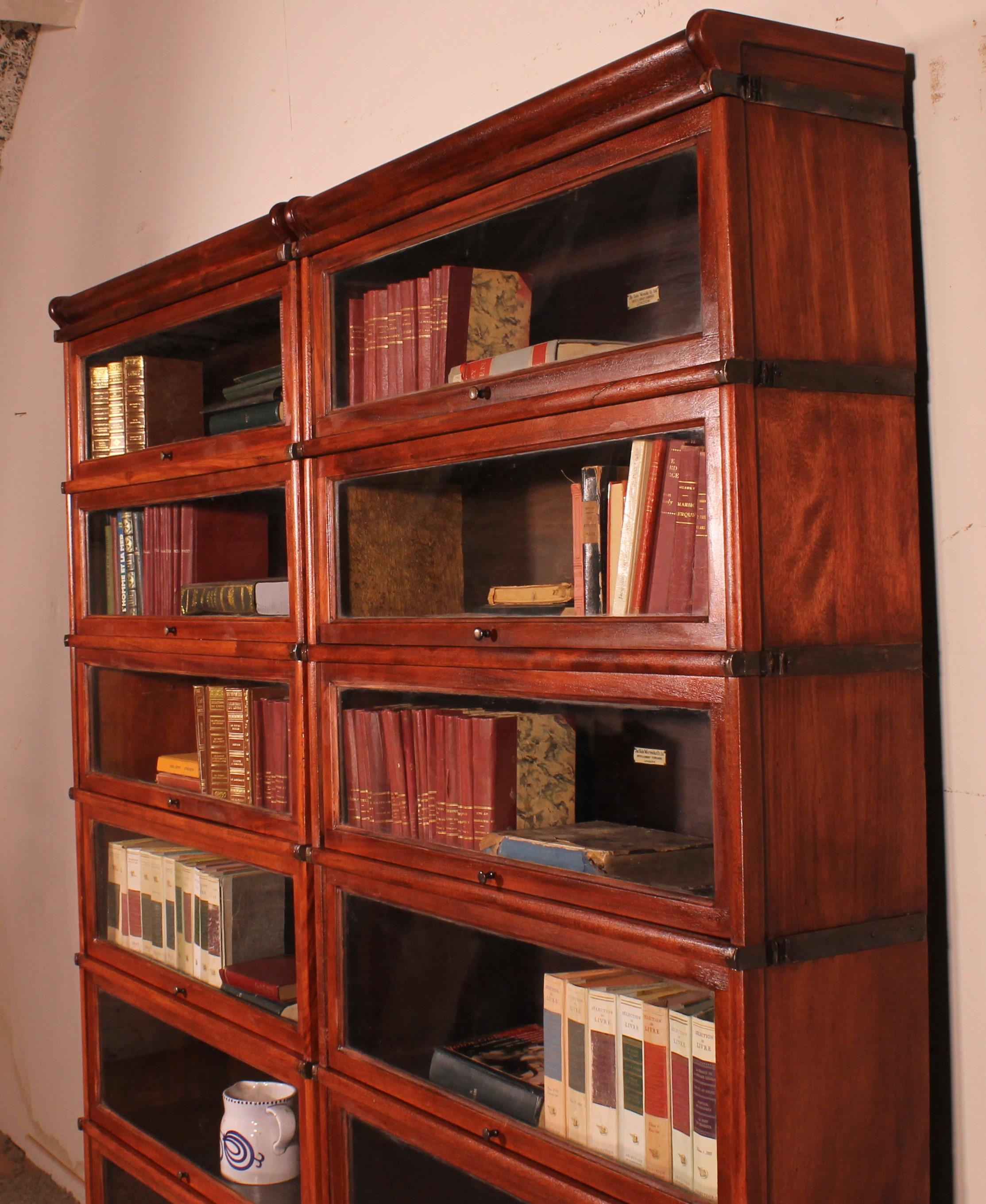 Pair of Globe Wernicke Bookcases in Mahogany 1
