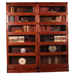 Antique Pair of Globe Wernicke Bookcases in Mahogany