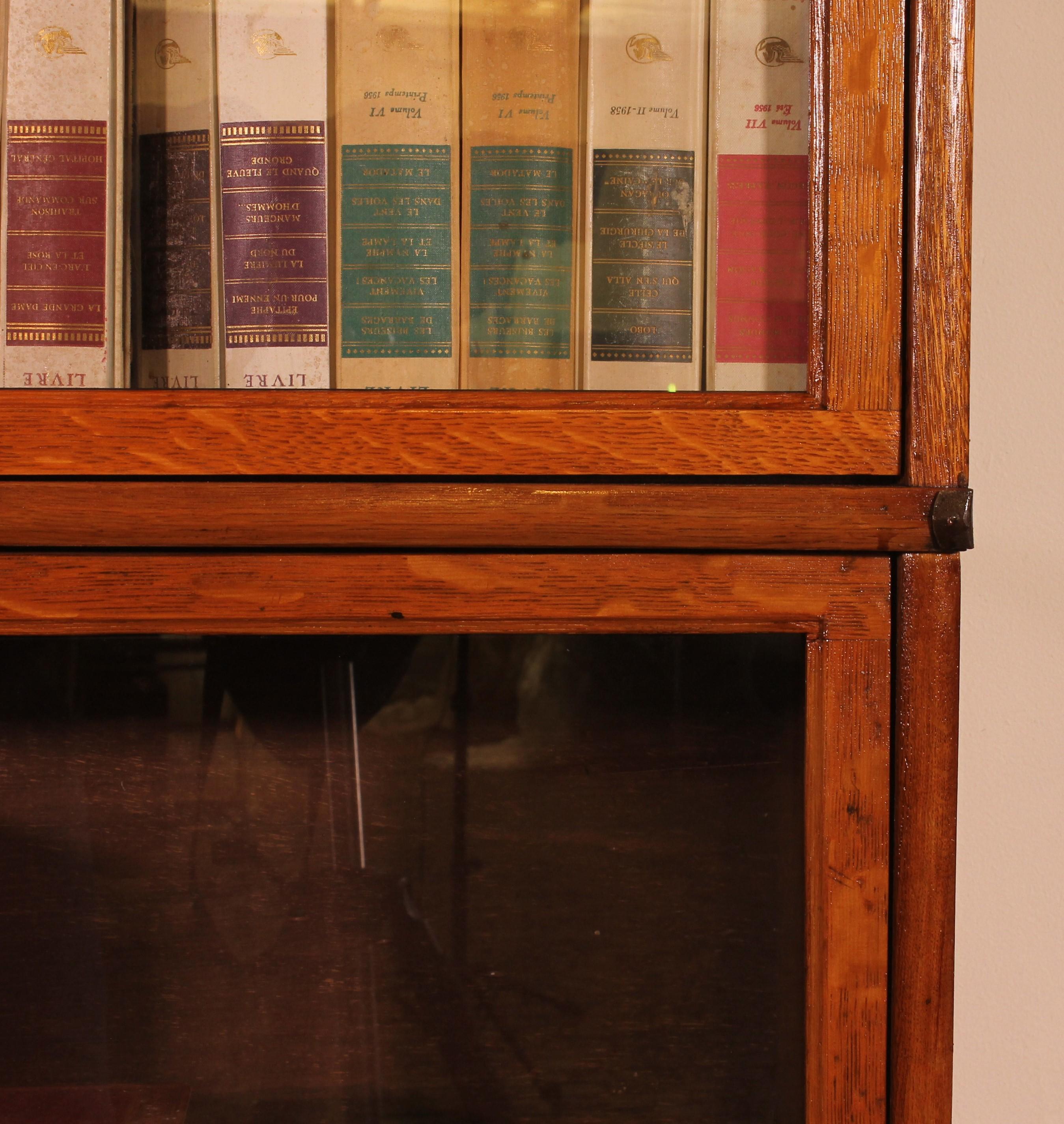 Chêne Paire de bibliothèques Globe Wernicke en Oak -19ème siècle en vente