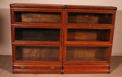 Pair Of Globe Wernicke London Oak Bookcases Circa 1900