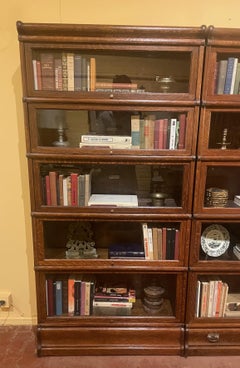 Pair Of Globe Wernicke London Oak Bookcases Circa 1900 Of 5 Units