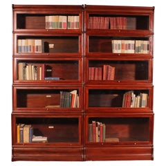 Pair Of Globe Wernicke London "waterfall" Bookcases In Mahogany, Circa 1900 Pair Of Globe Wernicke London "waterfall" Bookcases In Mahogany, Circa 1900