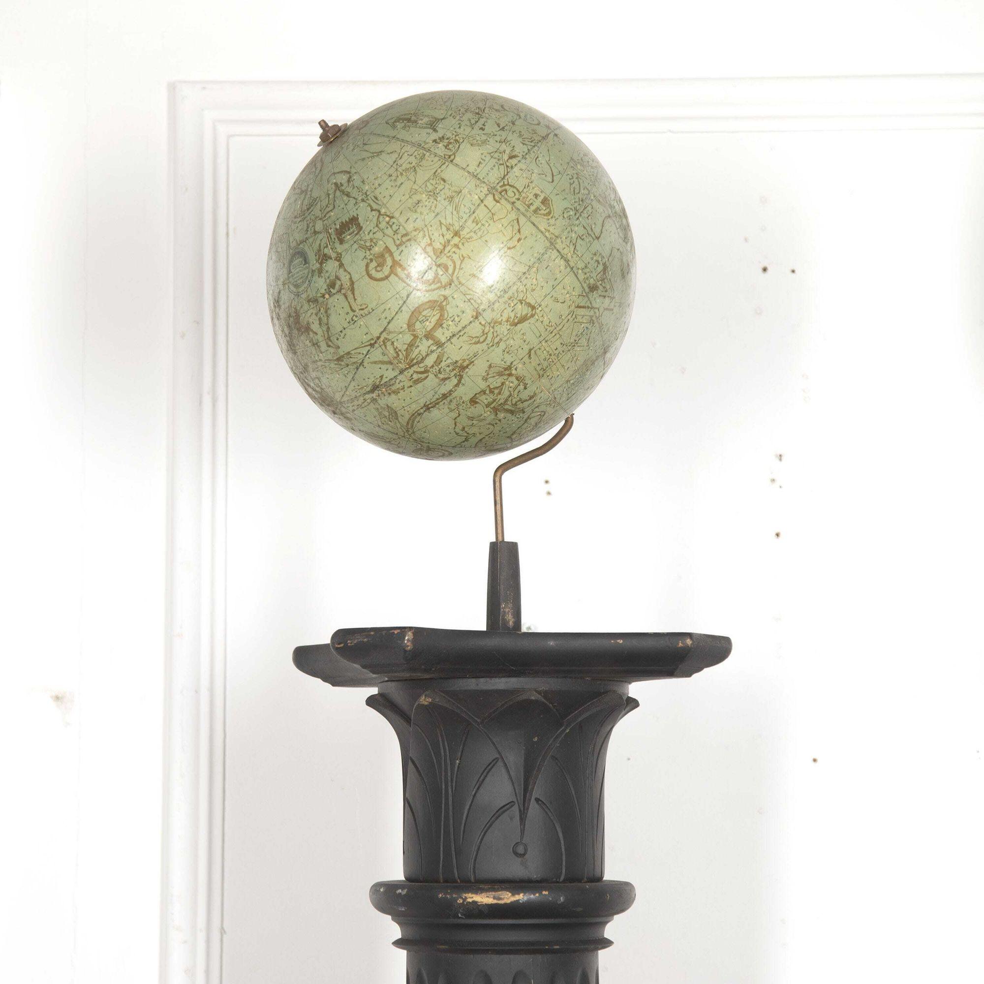 Pair of Globes on Columns For Sale 1