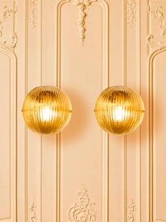 Paire d'appliques Lobes en verre de Murano, par Studio Glustin.