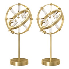 Pair of Globo Table Lamps, Medium