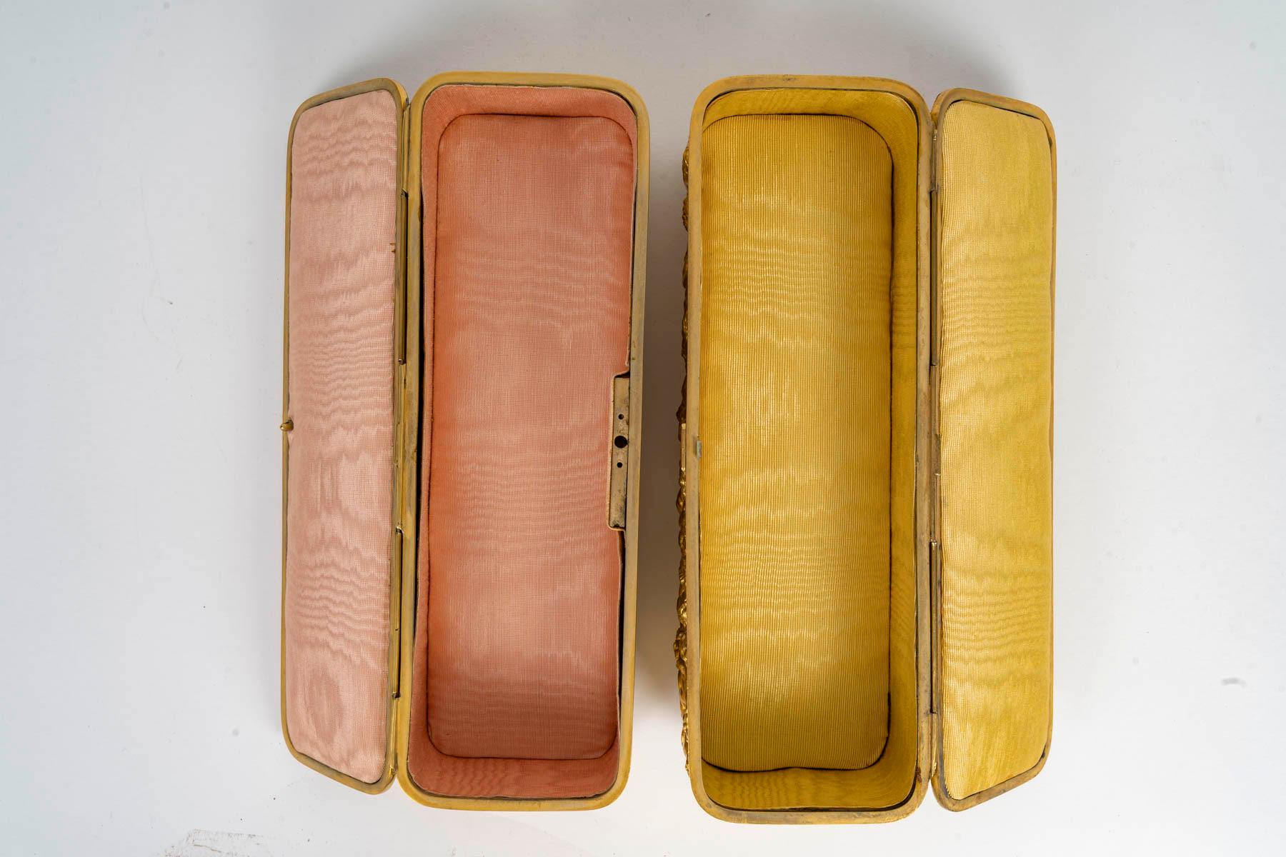 Pair of Glove Boxes or Jewelry Boxes, Napoleon III Period, 19th Century. 3
