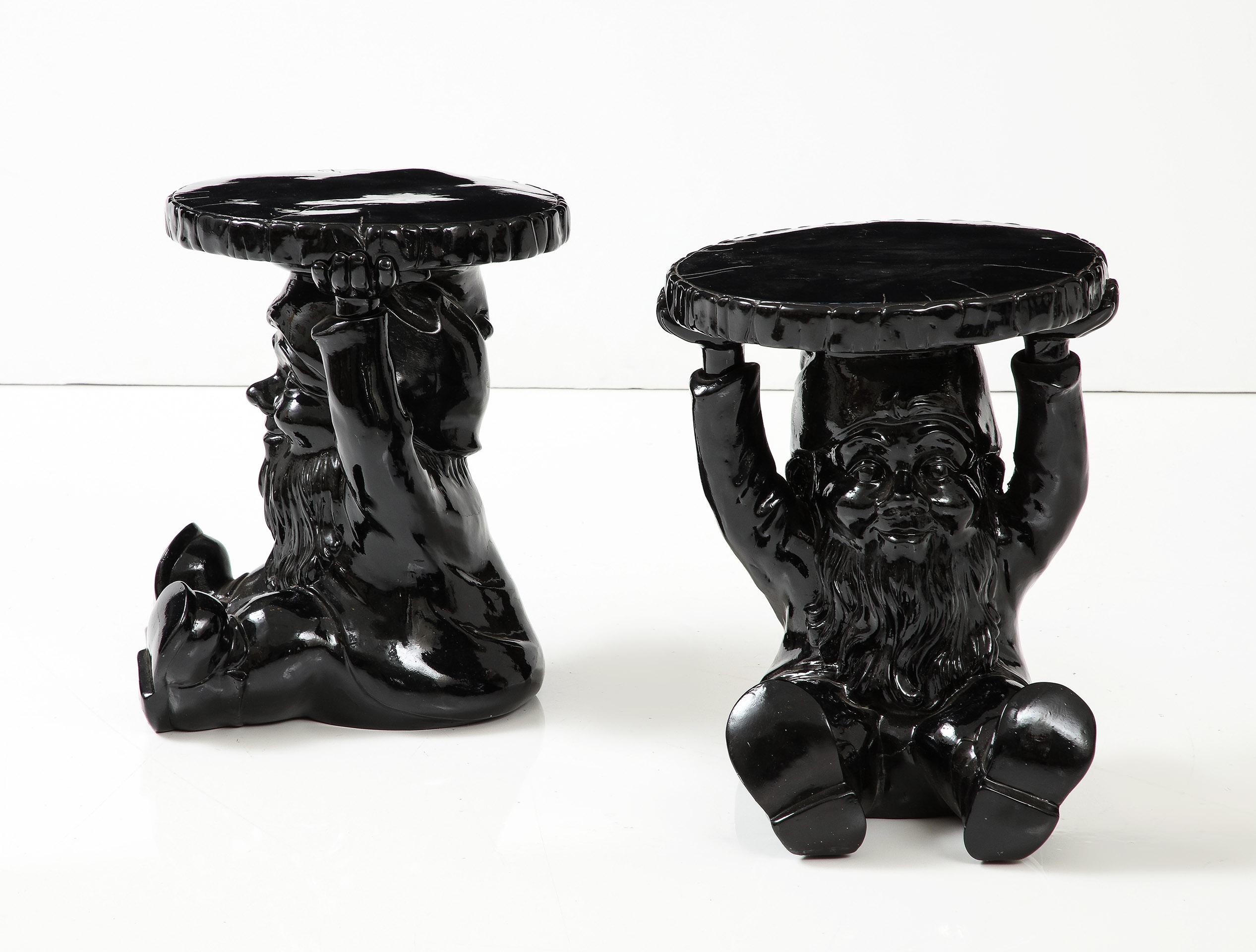 Pair of Philippe Starck Designed Gnome tables and produced by Kartell. Made of thermoplastic technopolymer.