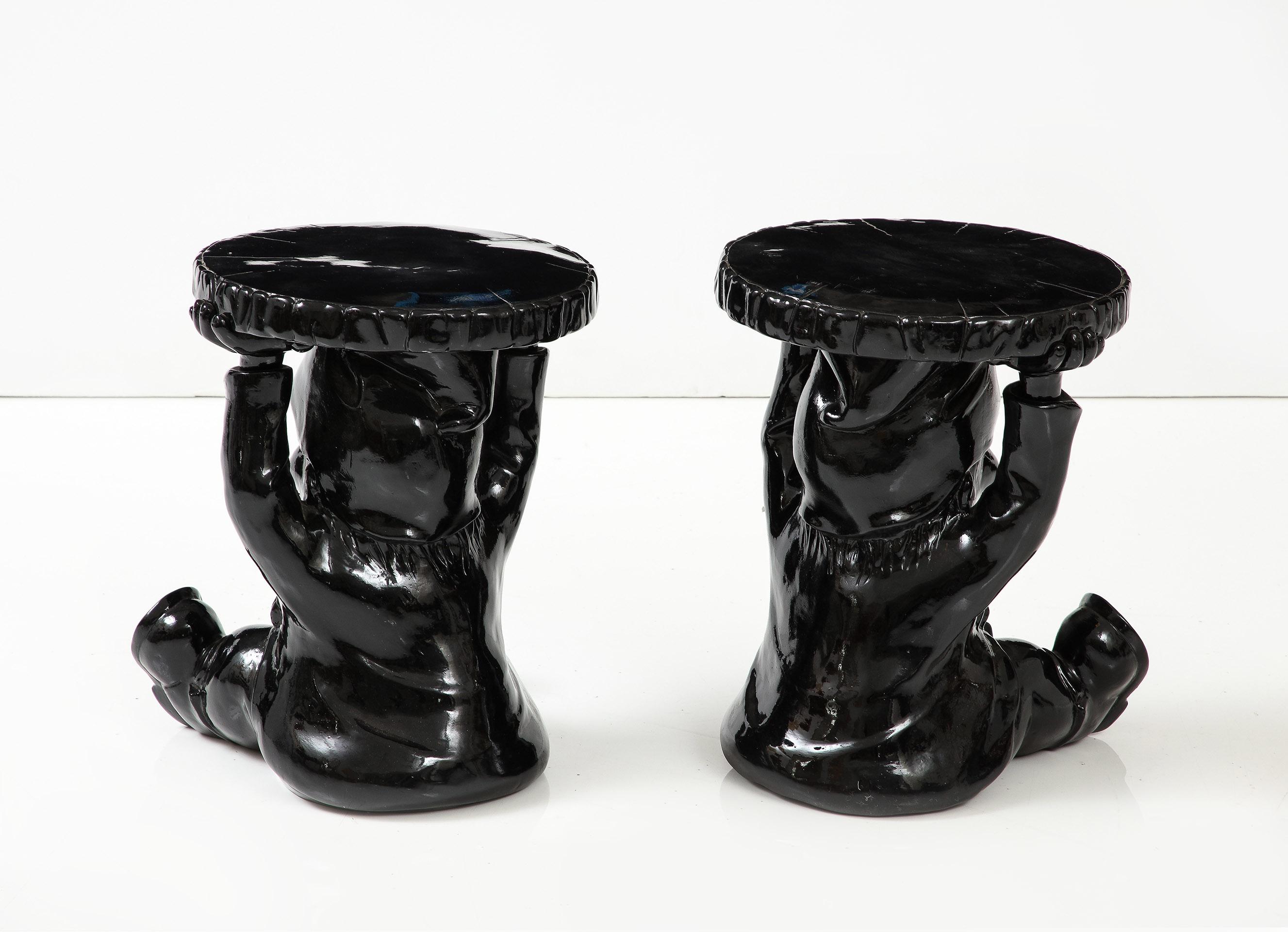 Plastic Pair of Gnome Tables by Philippe Starck for Kartell