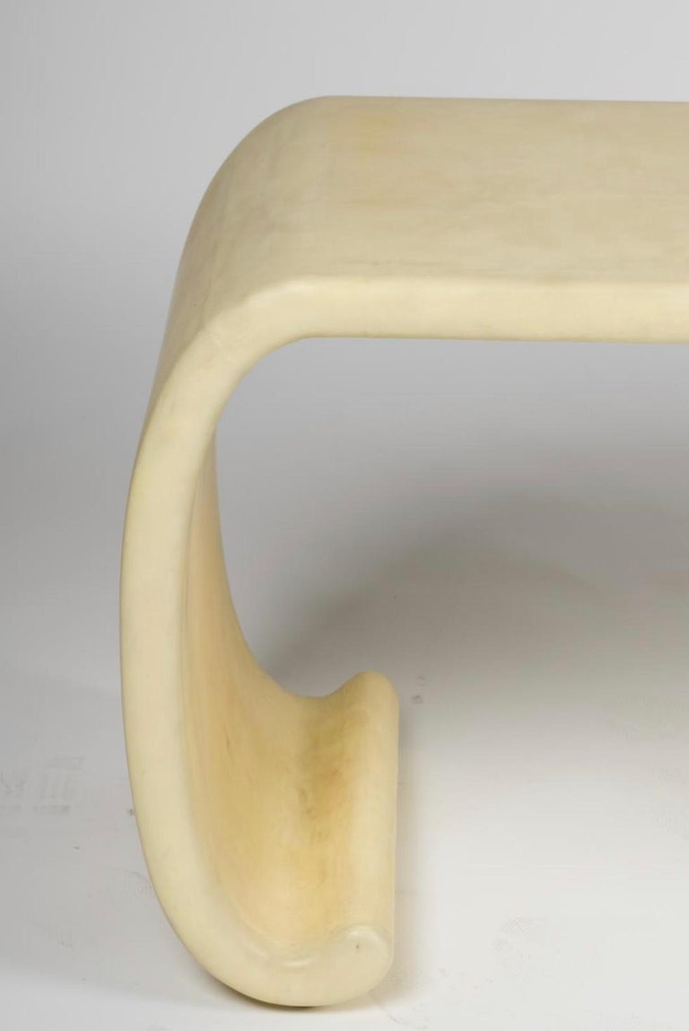 Pair of Goatskin Parchment Side Tables For Sale at 1stDibs