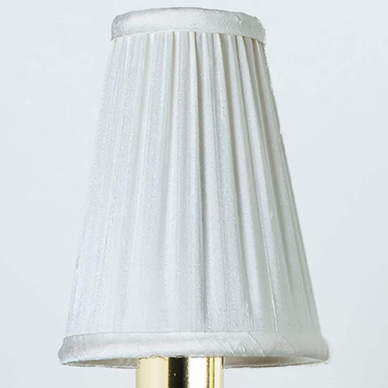 Coppia di lampade da parete in oro e ottone, Leleu, 1960 in vendita 2