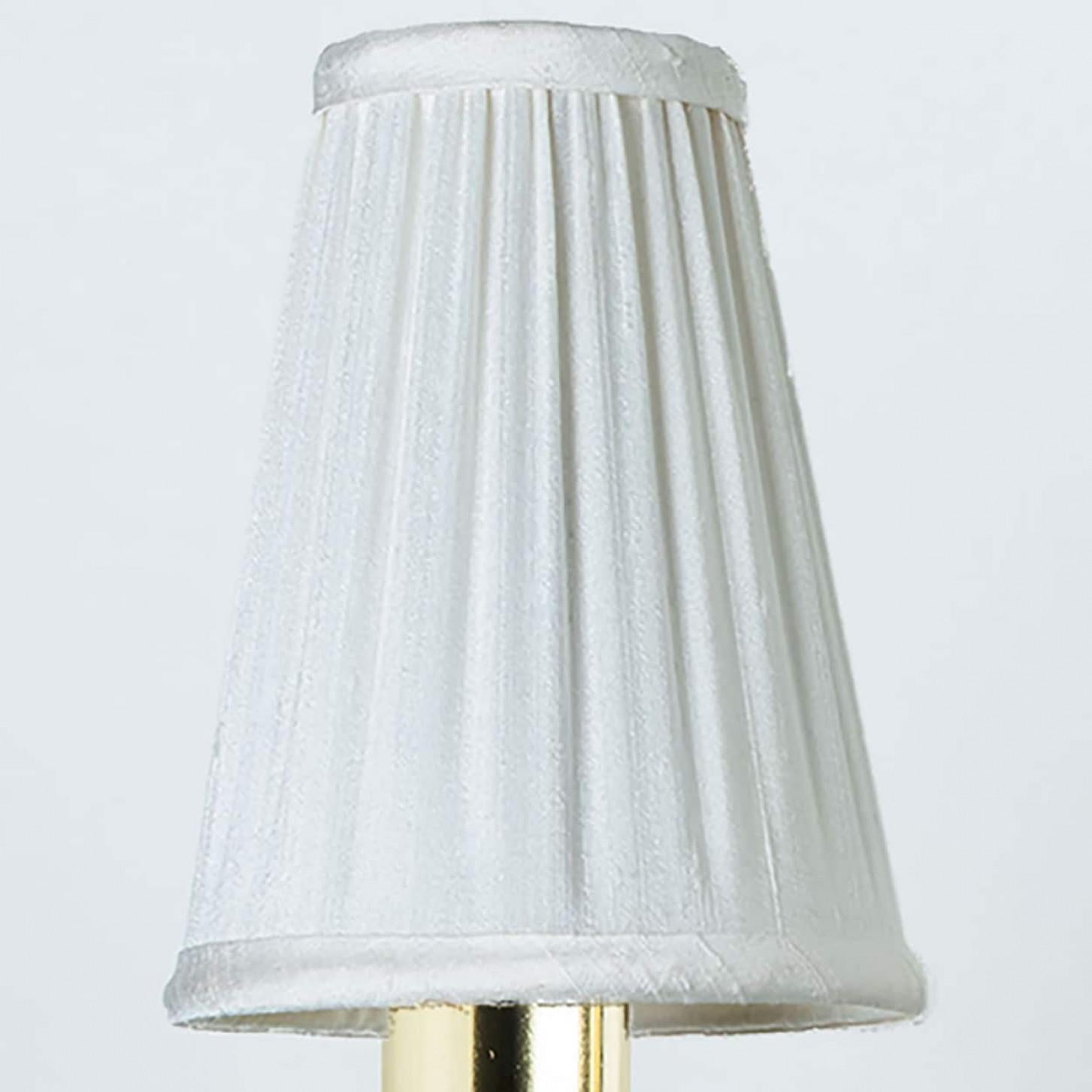 Pair of Gold and Brass Wall Sconces, Leleu, 1960 For Sale 3