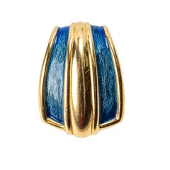 Paar Ohrclips aus Gold und Emaille, Leo de Vroomen