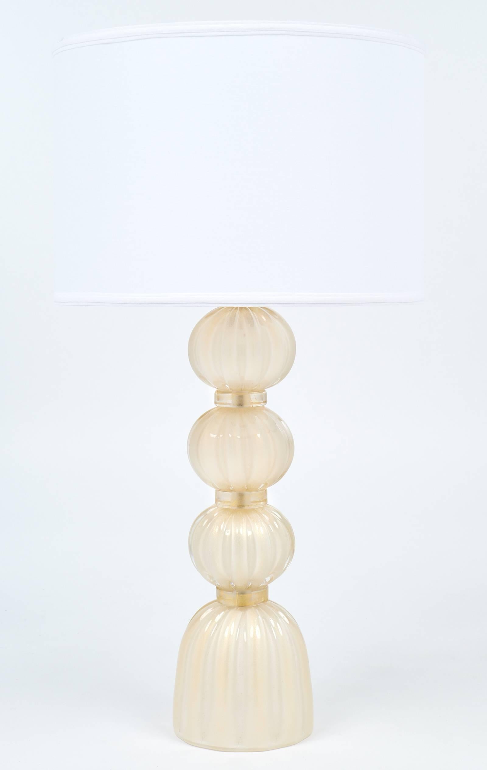 Moderno Coppia di lampade da tavolo in vetro di Murano 