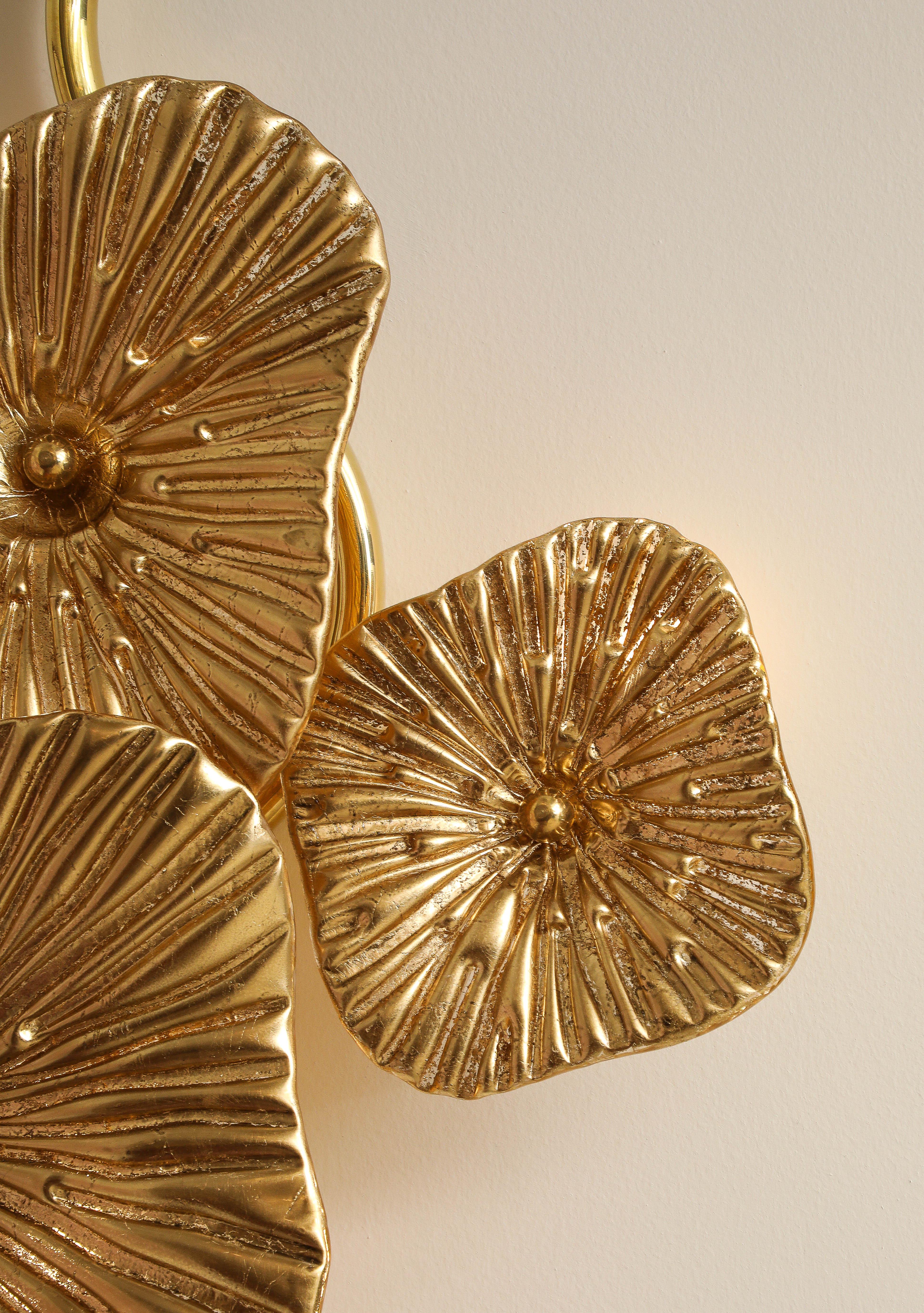 Pair of Gold Bronze Murano 