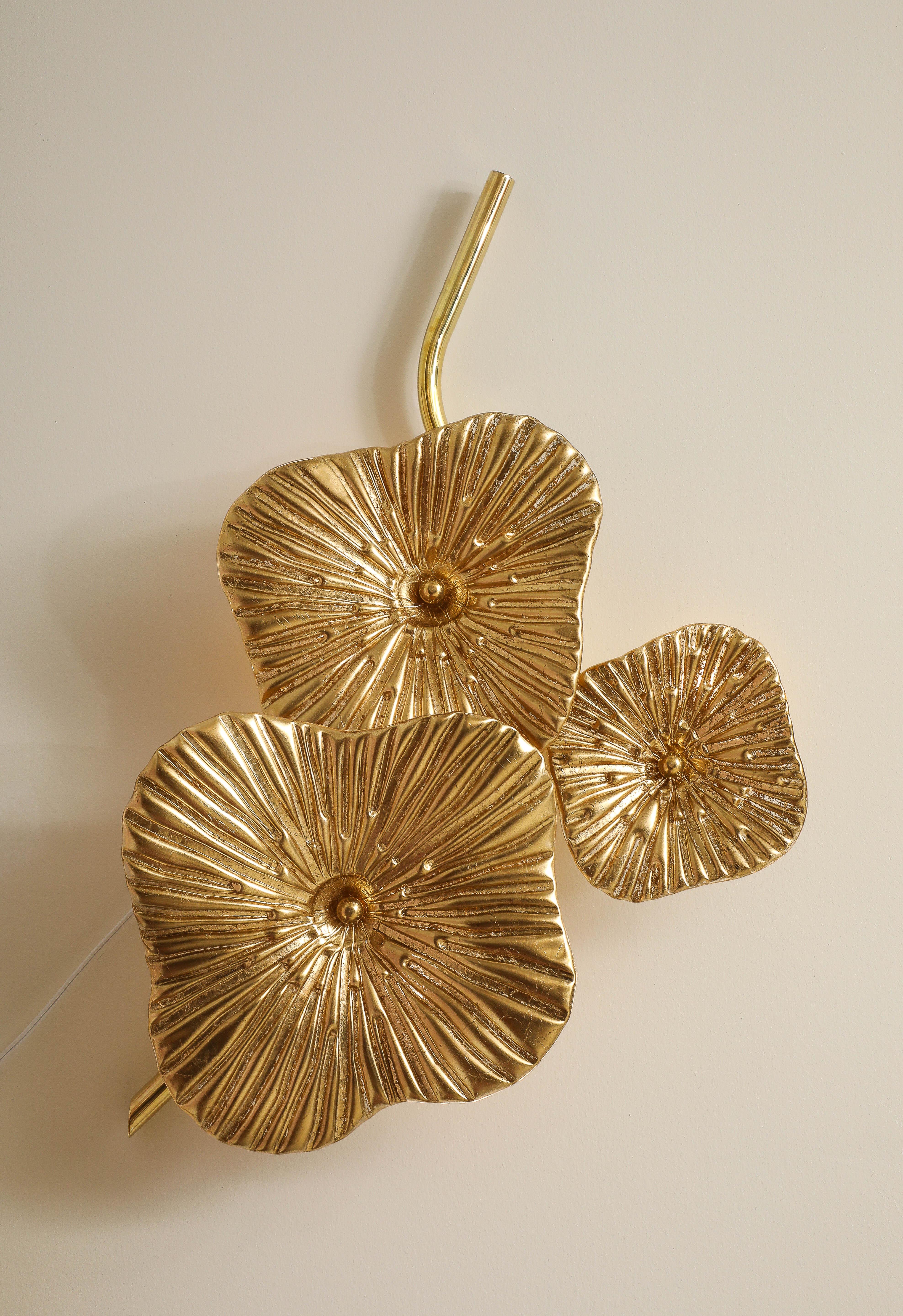 Pair of Gold Bronze Murano 