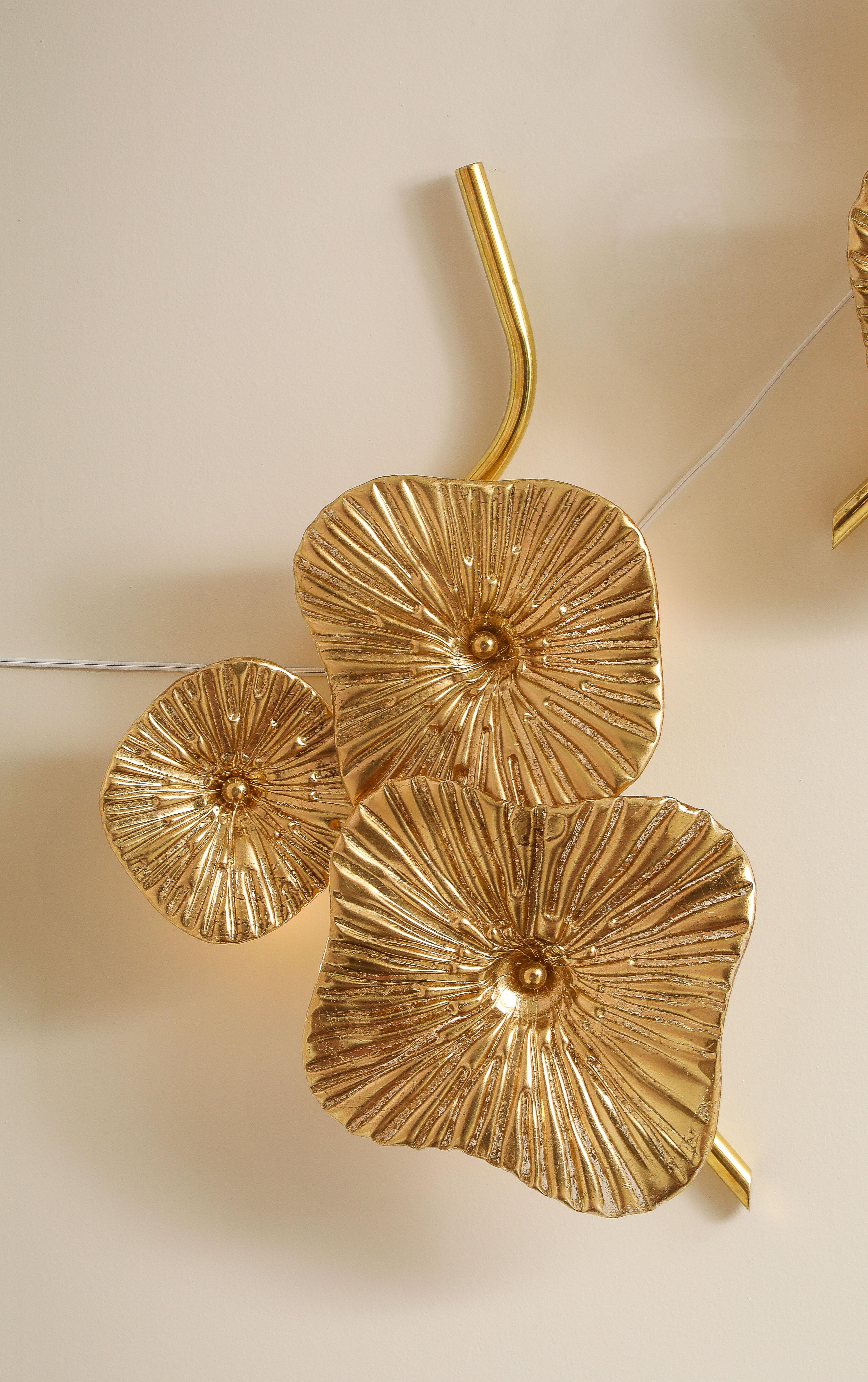 Pair of Gold Bronze Murano 