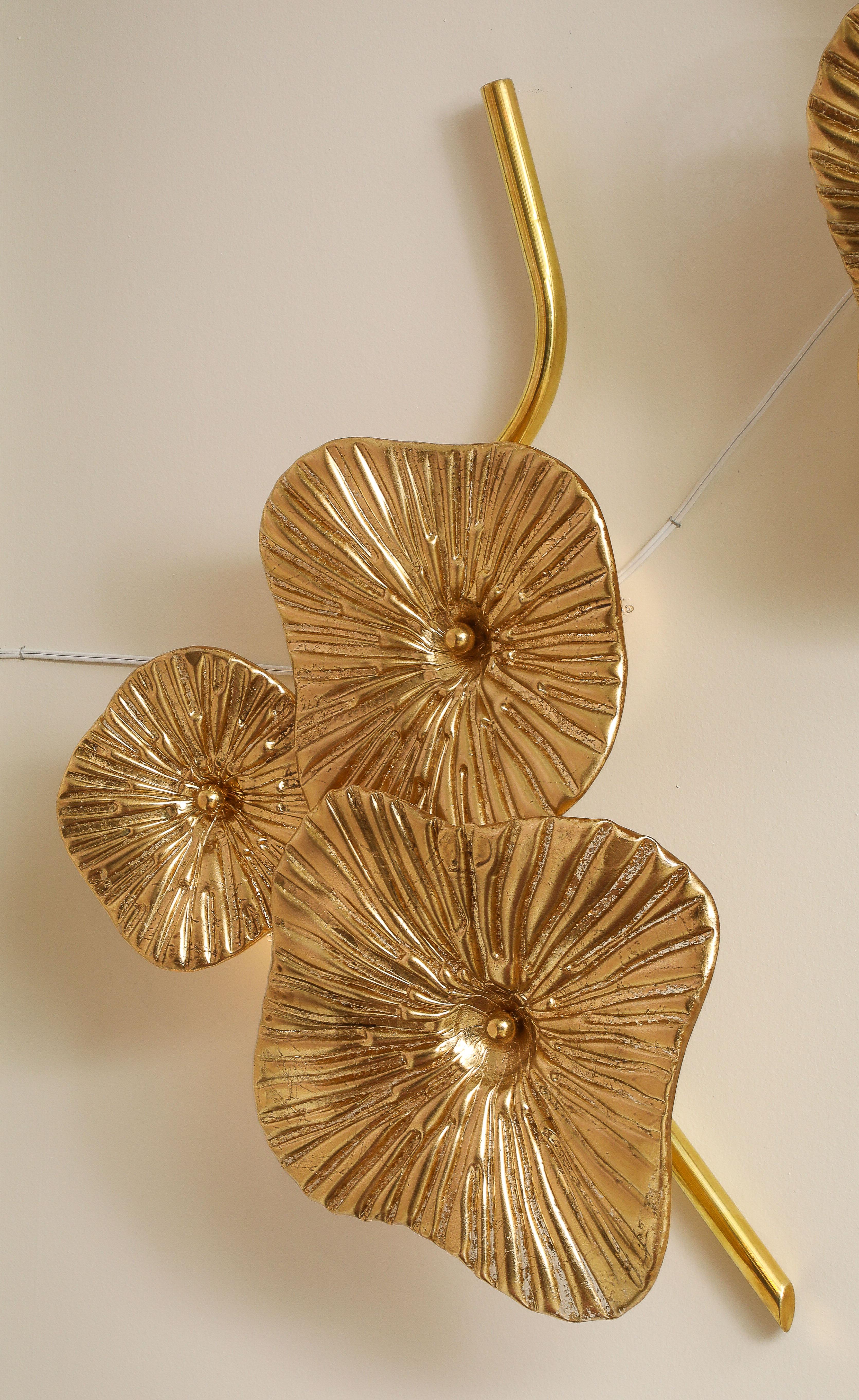 Pair of Gold Bronze Murano 
