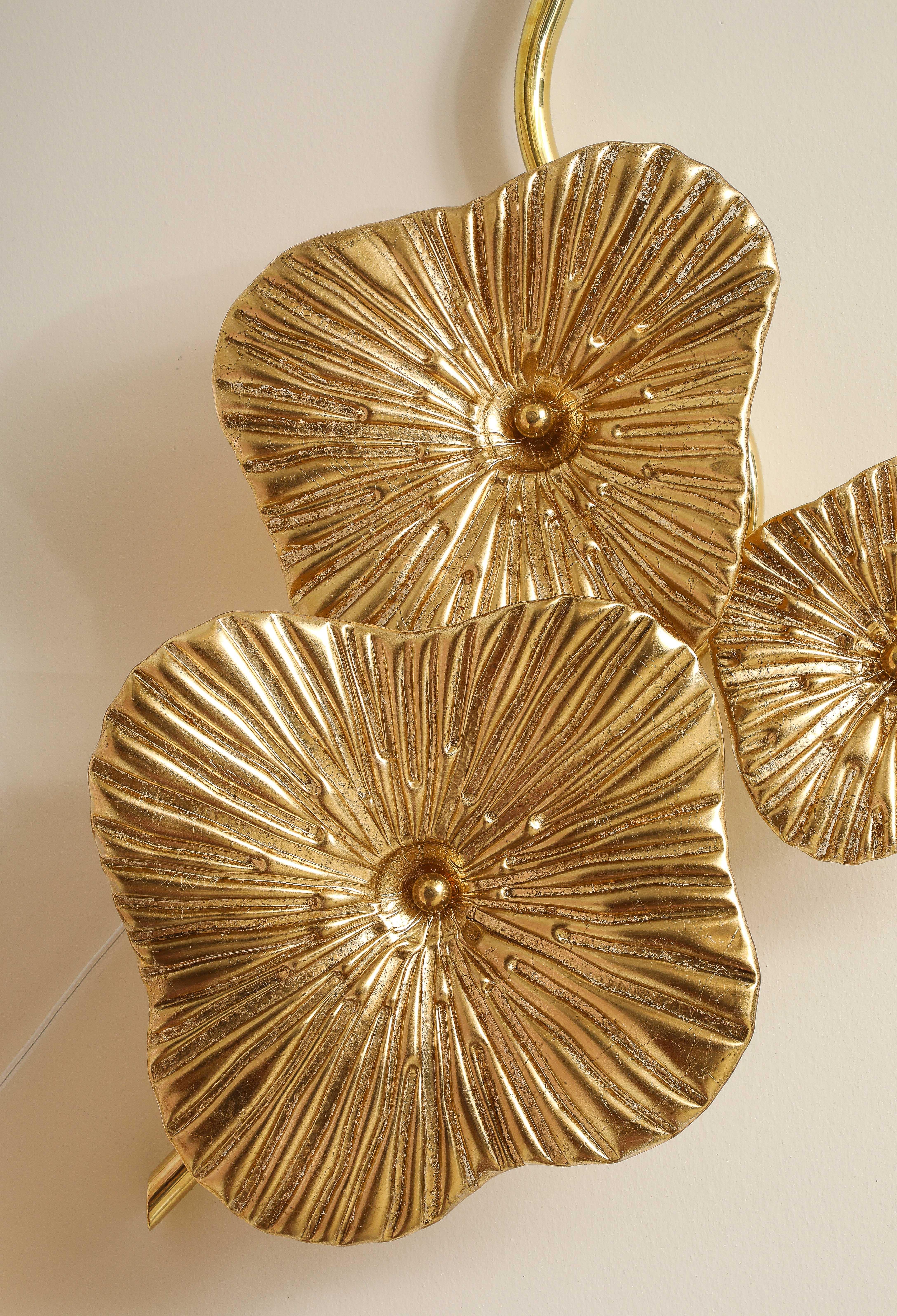 Pair of Gold Bronze Murano 