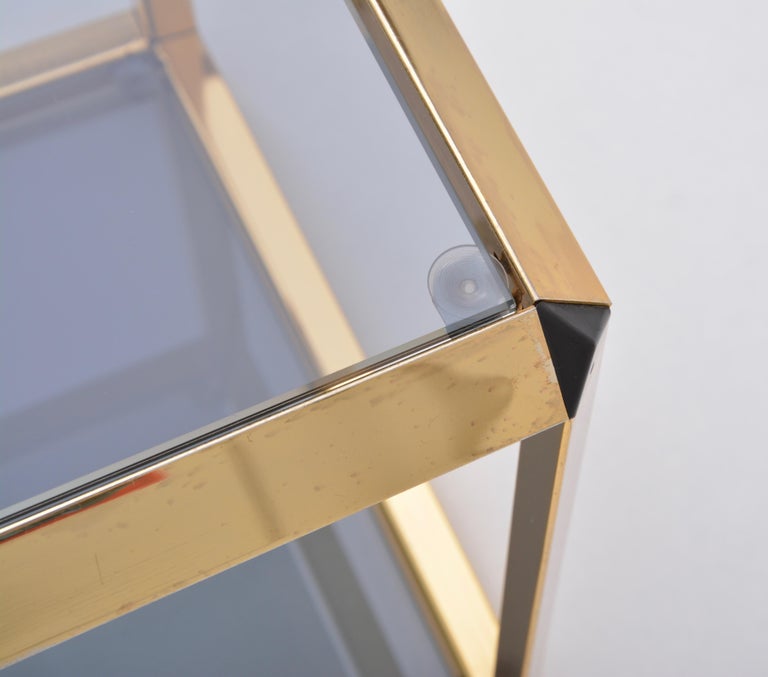 Pair of Gold Colored Italian side tables by Alberto Rosselli for