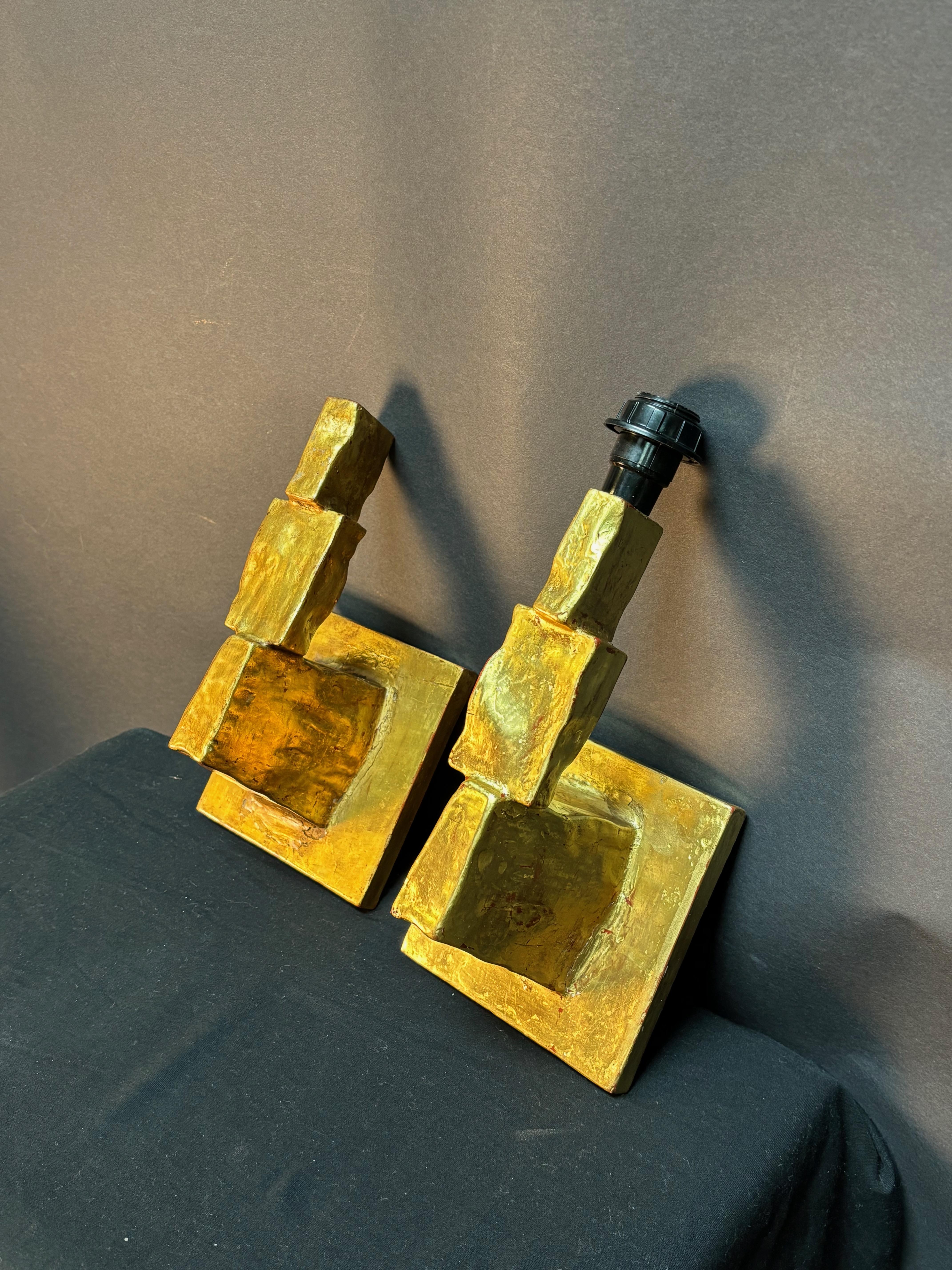 Paar vergoldete Wandleuchter (21. Jahrhundert und zeitgenössisch) im Angebot