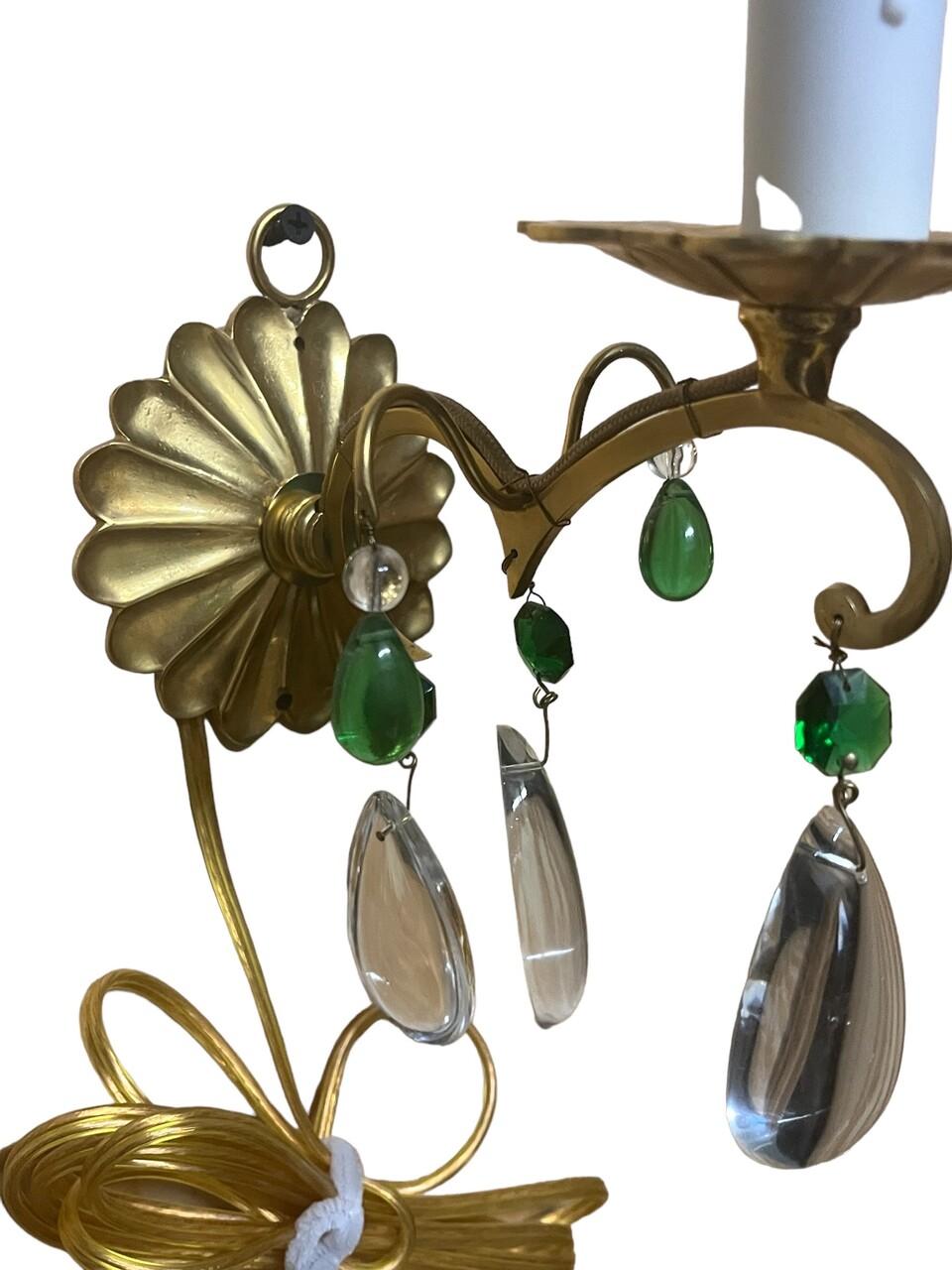 Unknown Pair of Gold Gilt Scroll Arm Sconces For Sale