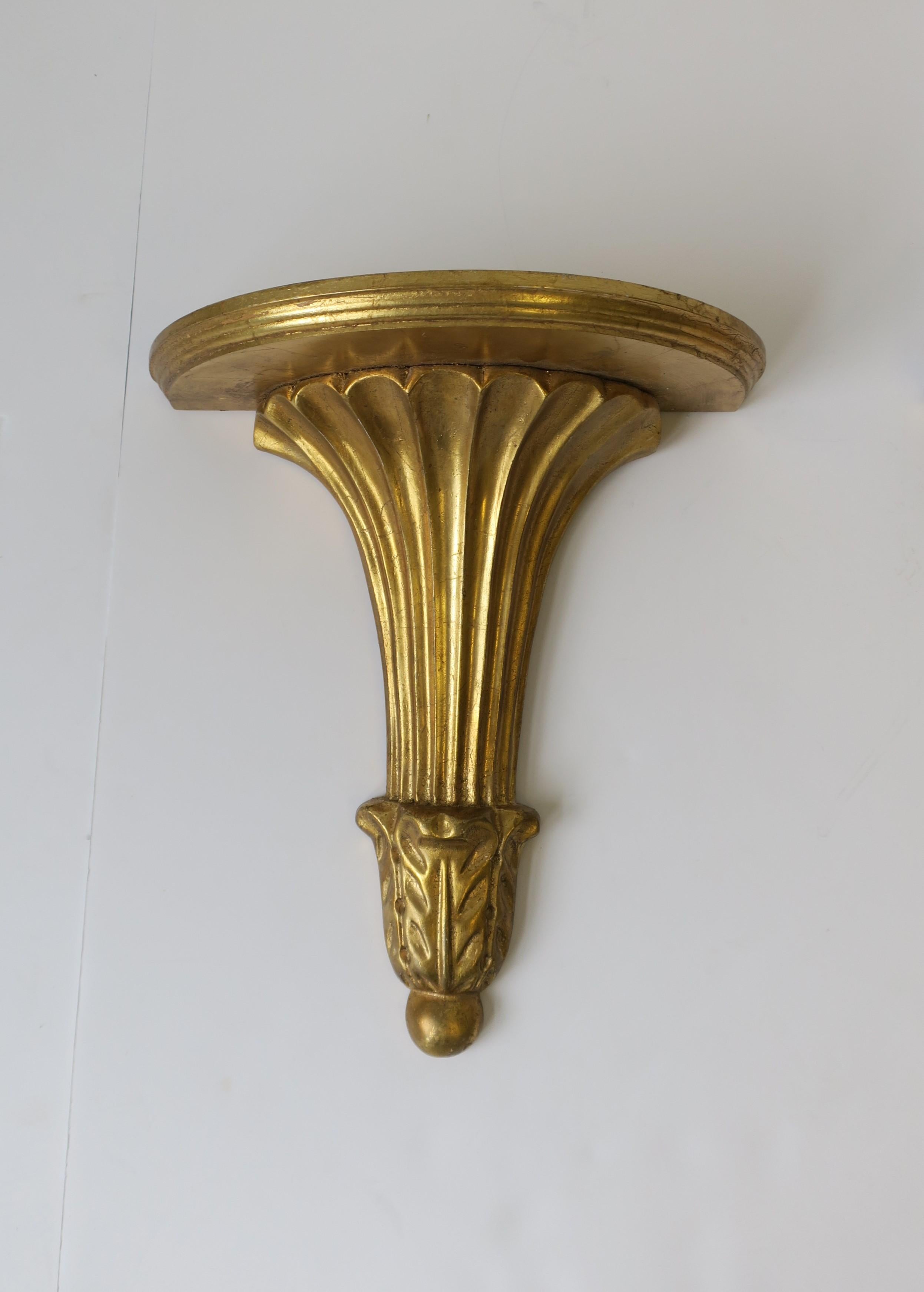 Pair of Gold Gilt Wall Shelf Brackets 1