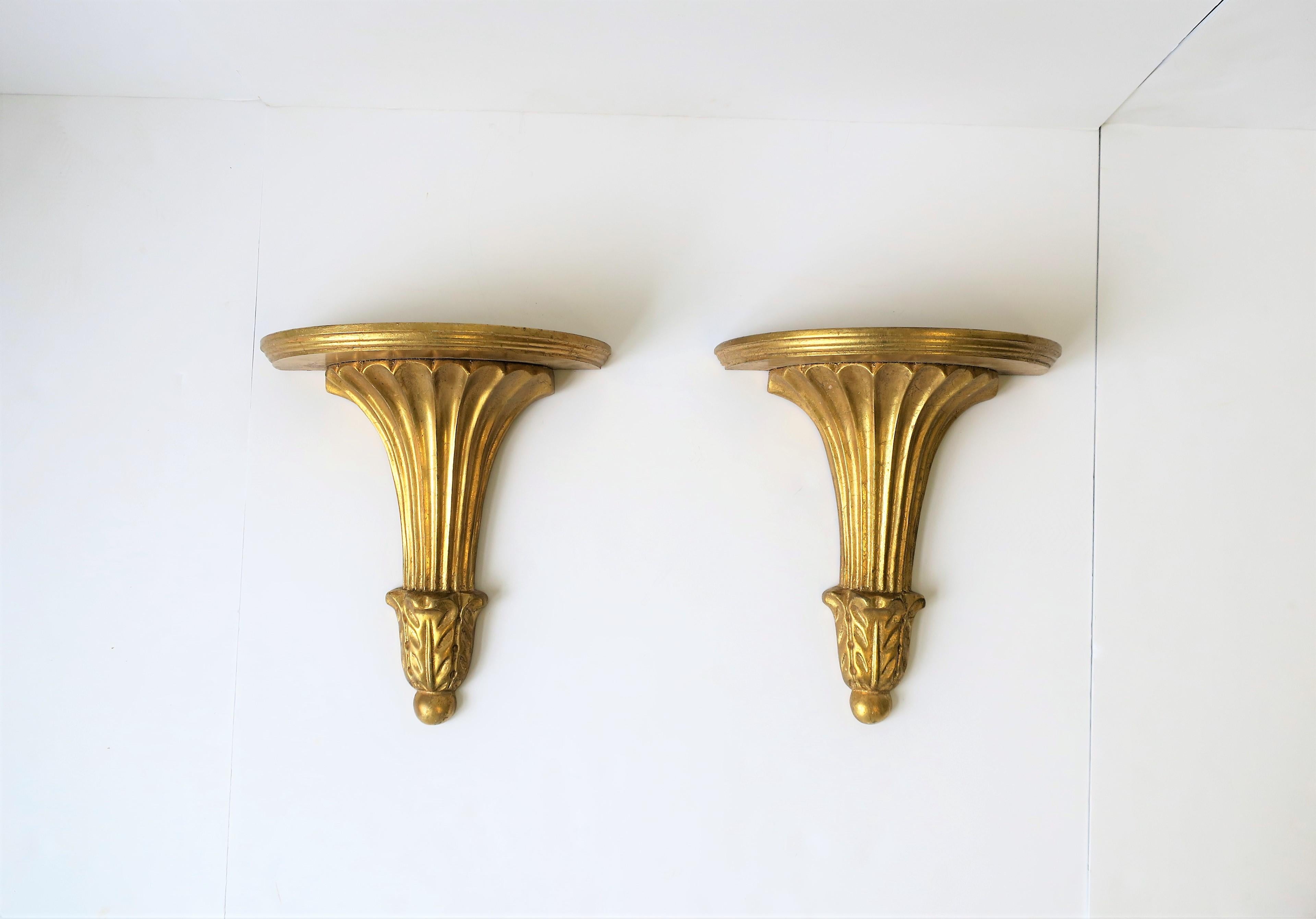 gold bracket wall shelf