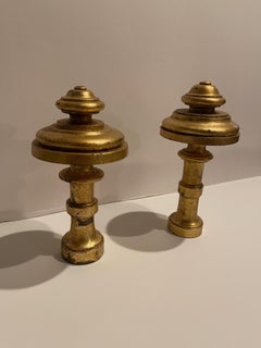 Pair of  Gold Gilt Wood French Tie Backs, Late 19th Century