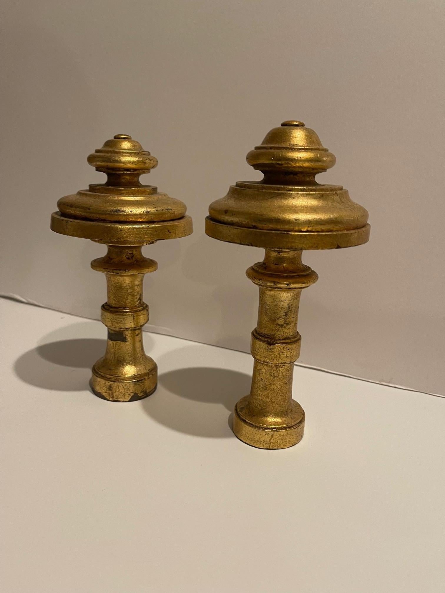 Pair of  Gold Gilt Wood French Tie Backs, Late 19th Century For Sale 2